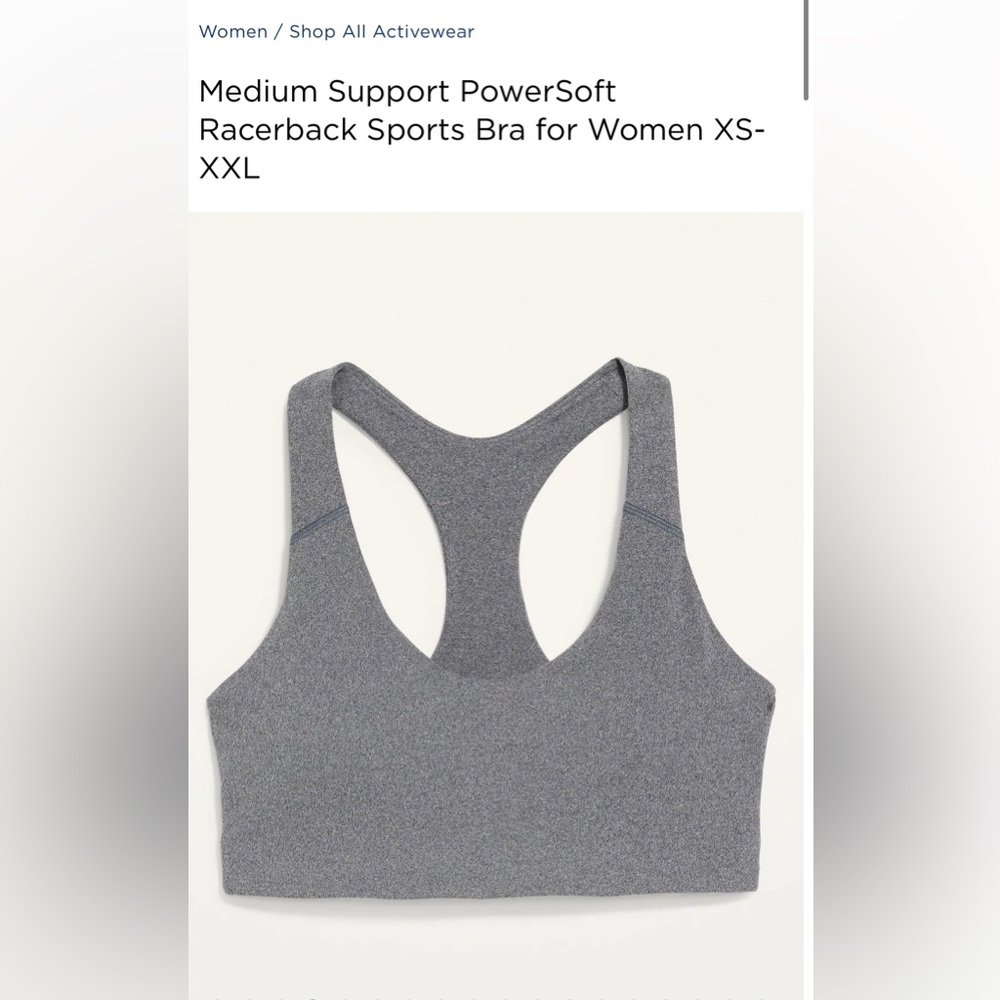 NWOT Old Navy PowerSoft Racerback Sports Bra